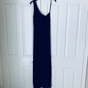 LAUREN RALPH LAUREN Maxi Navy Blue One Shoulder Long Dress